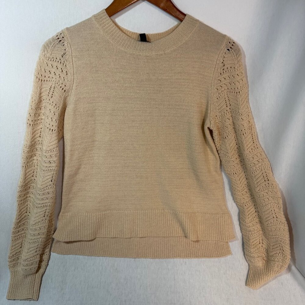 Christian Soriano Women’s Sweater Size S Peach Knit Long Sleeve